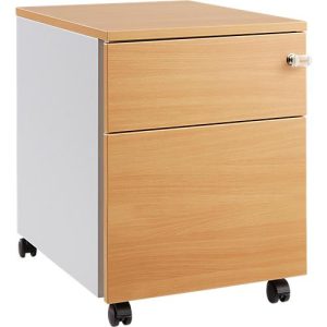Schäfer Shop Pure Rollcontainer 36, Stahl/Holz, 1 Schub, Buche-Dekor/weißaluminium Schäfer Shop Pure Rollcontainer 36, Stahl/Holz, 1 Schub, Buche-Dekor/weißaluminium