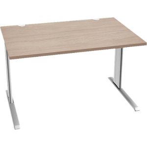 Schäfer Shop Pure Schreibtisch PLANOVA BASIC, Rechteck, C-Fuß, B 1200 x T 800 x H 717 mm, Eiche/weiß + Kabelkanal Schäfer Shop Pure Schreibtisch PLANOVA BASIC, Rechteck, C-Fuß, B 1200 x T 800 x H 717 mm, Eiche/weiß + Kabelkanal