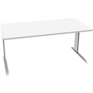 Schäfer Shop Pure Schreibtisch PLANOVA BASIC, Rechteck, C-Fuß, B 1600 x T 800 x H 717 mm, weiß + Kabelkanal Schäfer Shop Pure Schreibtisch PLANOVA BASIC, Rechteck, C-Fuß, B 1600 x T 800 x H 717 mm, weiß + Kabelkanal