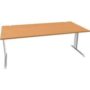 Schäfer Shop Pure Schreibtisch PLANOVA BASIC, Rechteck, C-Fuß, B 2000 x T 1000 x H 717 mm, Buche/weiß + Kabelkanal Schäfer Shop Pure Schreibtisch PLANOVA BASIC, Rechteck, C-Fuß, B 2000 x T 1000 x H 717 mm, Buche/weiß + Kabelkanal