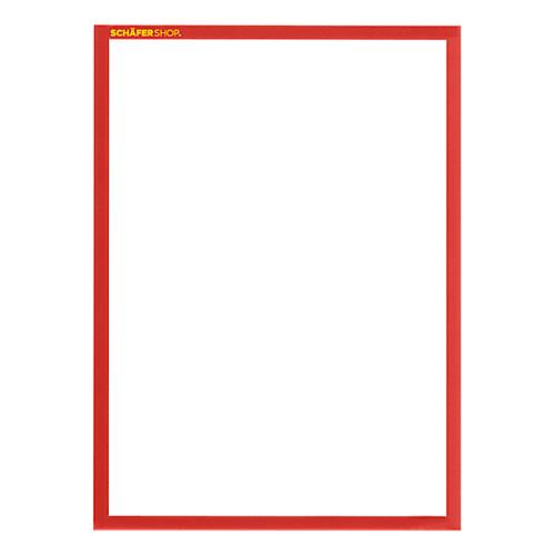 Schäfer Shop Pure SSI Magnetrahmen Standard, DIN A4 Hochformat, 5 Stück, rot