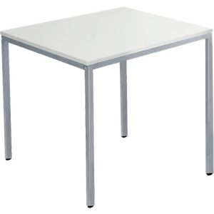Schäfer Shop Pure Stahlrohrtisch, Rechteck, Quadratrohrfuß, B 1200 x T 700 x H 720 mm, lichtgrau/weißaluminium Schäfer Shop Pure Stahlrohrtisch, Rechteck, Quadratrohrfuß, B 1200 x T 700 x H 720 mm, lichtgrau/weißaluminium