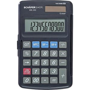 Schäfer Shop Pure Taschenrechner Pure DK-242, Solarbetrieb, 12-stelliges Display, Klappdeckel, B 72 x T 115 x H 9 mm Schäfer Shop Pure Taschenrechner Pure DK-242, Solarbetrieb, 12-stelliges Display, Klappdeckel, B 72 x T 115 x H 9 mm
