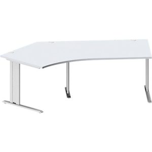 Schäfer Shop Pure Winkelschreibtisch PLANOVA BASIC, 135° Winkel links, C-Fuß, B 2165 x T 800/800 x H 717 mm, lichtgrau/weißalu + Kabelkanal Schäfer Shop Pure Winkelschreibtisch PLANOVA BASIC, 135° Winkel links, C-Fuß, B 2165 x T 800/800 x H 717 mm, lichtgrau/weißalu + Kabelkanal