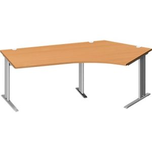 Schäfer Shop Pure Winkelschreibtisch PLANOVA BASIC, 135° Winkel rechts, C-Fuß, B 2165 x T 800/800 x H 717 mm, Buche/weißalu + Kabelkanal Schäfer Shop Pure Winkelschreibtisch PLANOVA BASIC, 135° Winkel rechts, C-Fuß, B 2165 x T 800/800 x H 717 mm, Buche/weißalu + Kabelkanal
