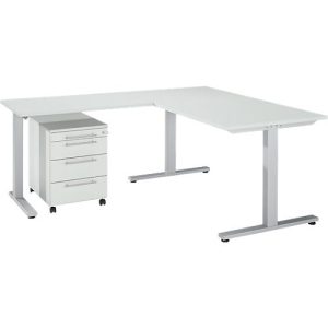Schäfer Shop Select 3-tlg. Büromöbelset Schreibtisch Start Off, Rechteck, T-Fuß, B 1800 x T 800 x H 735 mm Schäfer Shop Select 3-tlg. Büromöbelset Schreibtisch Start Off, Rechteck, T-Fuß, B 1800 x T 800 x H 735 mm