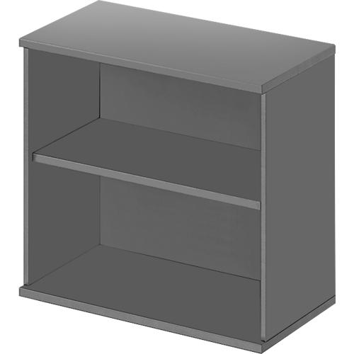Schäfer Shop Select Ansatz-/Aufsatz-Regal LOGIN, 2 Ordnerhöhen, B 800 x T 420 x H 726 mm, graphit