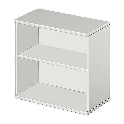 Schäfer Shop Select Ansatz-/Aufsatz-Regal LOGIN, 2 Ordnerhöhen, B 800 x T 420 x H 726 mm, lichtgrau
