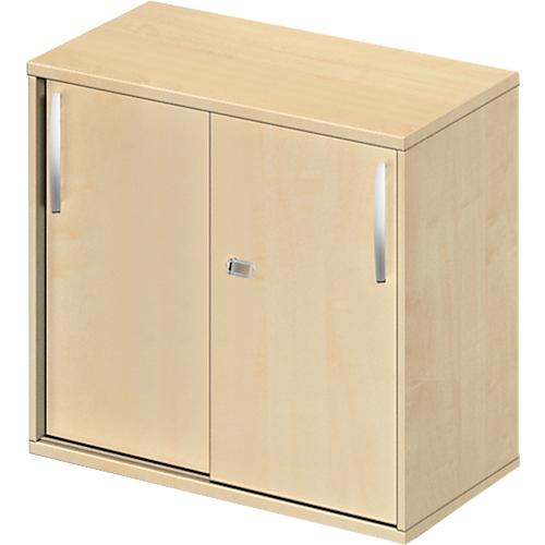Schäfer Shop Select Ansatz-/Aufsatz-Schiebetürenschrank LOGIN, 2 Ordnerhöhen, B 800 x T 420 x H 726 mm, Ahorn Dekor/Ahorn Dekor