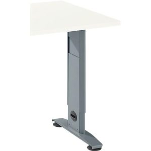 Schäfer Shop Select Ansatztisch LOGIN, C-Fuß, B 1000 x T 600 x H 660-820 mm, weiß/basaltgrau Schäfer Shop Select Ansatztisch LOGIN, C-Fuß, B 1000 x T 600 x H 660-820 mm, weiß/basaltgrau