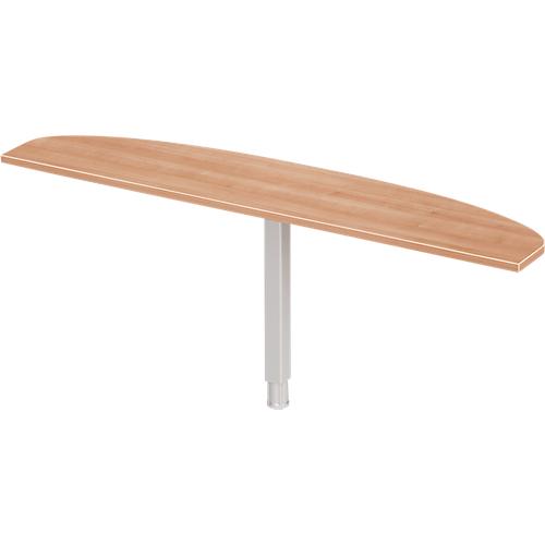 Schäfer Shop Select Ansatztisch PLANOVA ERGOSTYLE, Ellipse, B 1800 x T 400 mm, Kirsche Romana-Dekor/weißalu