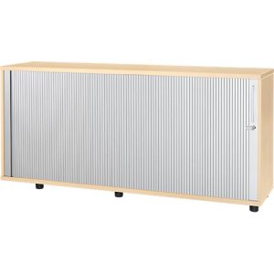 Schäfer Shop Select Anstellquerrollladenschrank, aus Holz, 1 Fachboden, B 1600 mm x T 421 x H 750 mm, Ahorn Schäfer Shop Select Anstellquerrollladenschrank, aus Holz, 1 Fachboden, B 1600 mm x T 421 x H 750 mm, Ahorn