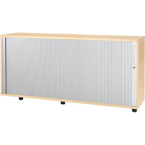 Schäfer Shop Select Anstellquerrollladenschrank, aus Holz, 1 Fachboden, B 1600 mm x T 421 x H 750 mm, Ahorn