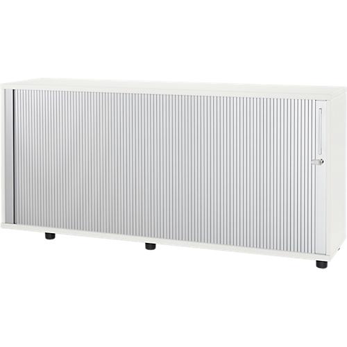 Schäfer Shop Select Anstellquerrollladenschrank, aus Holz, 1 Fachboden, B 1600 mm x T 421 x H 750 mm, weiß