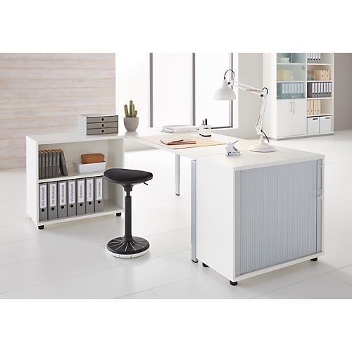Schäfer Shop Select Anstellquerrollladenschrank, aus Holz, 1 Fachboden, B 800 mm x T 421 x H 750 mm, weiß