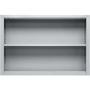 Schäfer Shop Select Aufsatzregal MS, 2 OH, B 1200 x T 400 x H 800 mm, Stahlblech, Weißaluminium