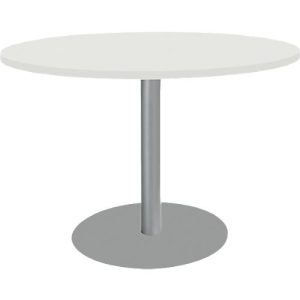 Schäfer Shop Select Besprechungstisch BST, bis 6 Personen, Kreis, Tellerfuß, B 1200 x T 1200 x H 617-817 mm, weiß/weißaluminium RAL 9006 Schäfer Shop Select Besprechungstisch BST, bis 6 Personen, Kreis, Tellerfuß, B 1200 x T 1200 x H 617-817 mm, weiß/weißaluminium RAL 9006