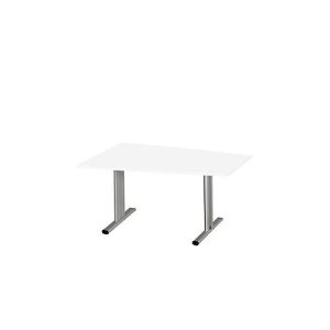Schäfer Shop Select Besprechungstisch MODENA Basic, Tonne, T-Fuß, B 1400 x T 1000 x H 717 mm, weiß/weißaluminium RAL 9006 Schäfer Shop Select Besprechungstisch MODENA Basic, Tonne, T-Fuß, B 1400 x T 1000 x H 717 mm, weiß/weißaluminium RAL 9006