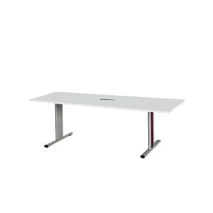 Schäfer Shop Select Besprechungstisch Planova Basic, mit Tischanschlussfeld, Rechteck, T-Fuß, B 2000 x T 800 x H 717 mm, lichtgrau/weißalu Schäfer Shop Select Besprechungstisch Planova Basic, mit Tischanschlussfeld, Rechteck, T-Fuß, B 2000 x T 800 x H 717 mm, lichtgrau/weißalu