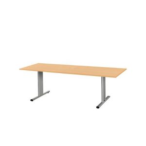 Schäfer Shop Select Besprechungstisch Planova Basic, Rechteck, T-Fuß, B 2000 x T 800 x H 717 mm, Buche/weißaluminium RAL 9006 Schäfer Shop Select Besprechungstisch Planova Basic, Rechteck, T-Fuß, B 2000 x T 800 x H 717 mm, Buche/weißaluminium RAL 9006