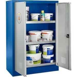 Schäfer Shop Select Gefahrstoffschrank, Stahl, B 950 x T 500 x H 1585 mm, Belüftungsschlitze, 3 x 20 l Wannen Schäfer Shop Select Gefahrstoffschrank, Stahl, B 950 x T 500 x H 1585 mm, Belüftungsschlitze, 3 x 20 l Wannen
