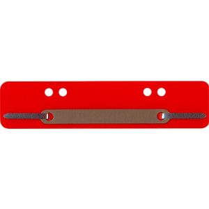 Schäfer Shop Select Heftstreifen, Polypropylen, rot, DIN A5, Metall-Deckleiste