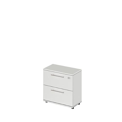 Schäfer Shop Select HR-Schrank Start Off, 2 OH, abschließbar, B 800 x T 420 x H 788 mm, Holz, lichtgrau/lichtgrau