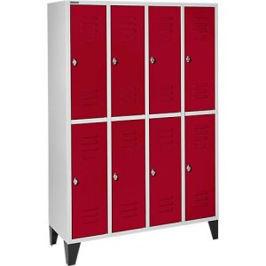 Schäfer Shop Select Kleiderspind, 4 x2 Abteile., m. Füßen, Drehriegelverschluss, Tür rubinrot Schäfer Shop Select Kleiderspind, 4 x2 Abteile., m. Füßen, Drehriegelverschluss, Tür rubinrot