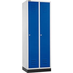 Schäfer Shop Select Kleiderspind, mit 2 Abteilen, mit Sockel, Zylinderschloss, lichtgrau/enzianblau Schäfer Shop Select Kleiderspind, mit 2 Abteilen, mit Sockel, Zylinderschloss, lichtgrau/enzianblau