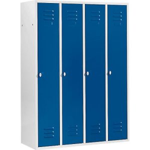 Schäfer Shop Select Kleiderspind mit 4 Abteilen, Drehriegelverschluss, lichtgrau/enzianblau Schäfer Shop Select Kleiderspind mit 4 Abteilen, Drehriegelverschluss, lichtgrau/enzianblau