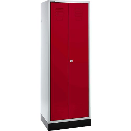 Schäfer Shop Select Kleiderspind, mit Zylinderschloss, lichtgrau/rubinrot