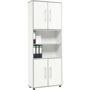 Schäfer Shop Select Kombischrank Moxxo IQ, Holz, 4 Flügeltüren, 2 offene Fächer, 6 OH, B 801 x T 362 x H 2166 mm, weiß Schäfer Shop Select Kombischrank Moxxo IQ, Holz, 4 Flügeltüren, 2 offene Fächer, 6 OH, B 801 x T 362 x H 2166 mm, weiß