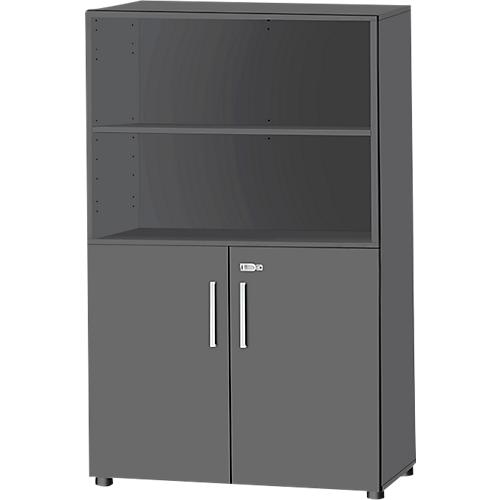 Schäfer Shop Select Kombischrank SET UP, 4 OH, B 800 x T 420 x H 1514 mm, graphit/graphit