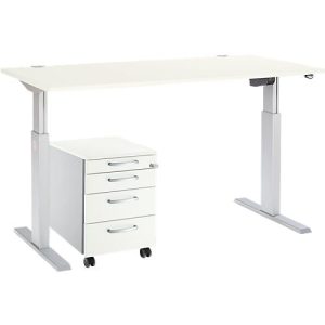 Schäfer Shop Select Komplettset Schreibtisch und Rollcontainer ERGO-T, einstufig höhenverstellbar, Tisch B 1600 mm, Schäfer Shop Select Komplettset Schreibtisch und Rollcontainer ERGO-T, einstufig höhenverstellbar, Tisch B 1600 mm,