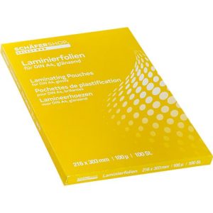 Schäfer Shop Select Laminierfolien, 216 x 303 mm für DIN A4, 100 mic, 100 Stück Schäfer Shop Select Laminierfolien, 216 x 303 mm für DIN A4, 100 mic, 100 Stück