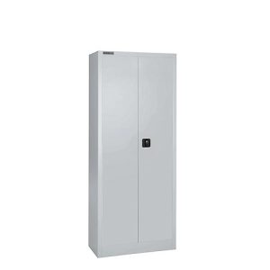 Schäfer Shop Select Materialschrank MS 2408, Leergehäuse, 800 x T 400 x H 1935 mm, Stahl, weißaluminium RAL 9006