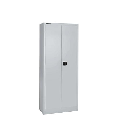 Schäfer Shop Select Materialschrank MS 2408, Leergehäuse, 800 x T 400 x H 1935 mm, Stahl, weißaluminium RAL 9006