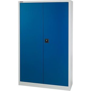 Schäfer Shop Select Materialschrank MS 2412, H 1935 mm, Leergehäuse, lichtgrau 7035/enzianblau