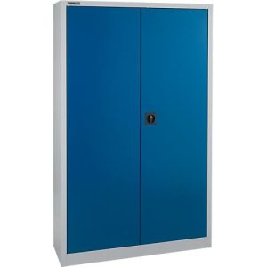 Schäfer Shop Select Materialschrank MS 2412, H 1935 mm, Leergehäuse, weißaluminium RAL 9006/enzianblau Schäfer Shop Select Materialschrank MS 2412, H 1935 mm, Leergehäuse, weißaluminium RAL 9006/enzianblau