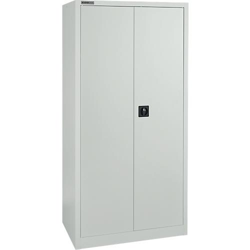 Schäfer Shop Select Materialschrank MS 2509, mit 14 Schubladen, mit Tresorfach, B 950 x T 500 x H 1935 mm, Feinblech, lichtgrau/lichtgrau