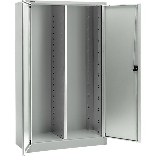 Schäfer Shop Select Materialschrank MS 2512, Leergehäuse mit Mitteltrennwand, B 1200 x T 500 x H 1935 mm, lichtgrau/lichtgrau