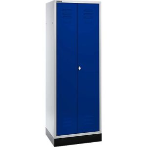 Schäfer Shop Select Materialspind, 1800 x 630 x 500 mm, Drehriegelverschluss, lichtgrau/enzianblau Schäfer Shop Select Materialspind, 1800 x 630 x 500 mm, Drehriegelverschluss, lichtgrau/enzianblau