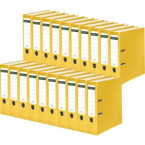 Schäfer Shop Select Ordner, DIN A4, Rückenbreite 80 mm, 20 Stück, gelb Schäfer Shop Select Ordner, DIN A4, Rückenbreite 80 mm, 20 Stück, gelb