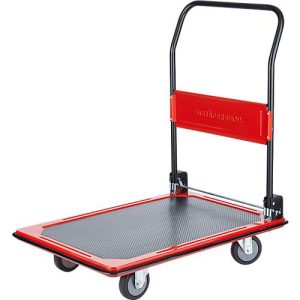 Schäfer Shop Select Plattformwagen 210B, faltbar, Stahl pulverbeschichtet, PUR-Räder, B 615 x T 880 x H 1000 mm, bis 370 kg, schwarz/rot Schäfer Shop Select Plattformwagen 210B, faltbar, Stahl pulverbeschichtet, PUR-Räder, B 615 x T 880 x H 1000 mm, bis 370 kg, schwarz/rot