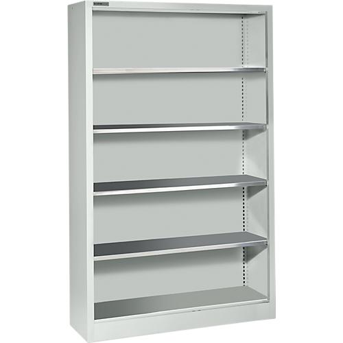 Schäfer Shop Select Regal AS 2412, mit 4 höhenverstellbaren Fachböden, B 1200 x T 400 x H 1935 mm, Stahlblech, lichtgrau