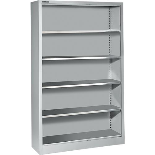 Schäfer Shop Select Regal AS 2412, mit 4 höhenverstellbaren Fachböden, B 1200 x T 400 x H 1935 mm, Stahlblech, weißaluminium RAL 9006