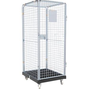 Schäfer Shop Select Rollbox ADB BASICline, 5-seitig, mit Tür, ohne Zwischenboden, bis 500 kg, Lenk- & Bockrollen, L 724 x B 815 x H 1810 mm, Stahl & Recycling-HDPE Schäfer Shop Select Rollbox ADB BASICline, 5-seitig, mit Tür, ohne Zwischenboden, bis 500 kg, Lenk- & Bockrollen, L 724 x B 815 x H 1810 mm, Stahl & Recycling-HDPE