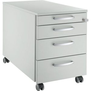 Schäfer Shop Select Rollcontainer 1233, 3 Schübe & 1 Utensilienauszug, abschließbar, Rundgriffe, B 435 x T 765 x H 577 mm, lichtgrau/lichtgrau/lichtgrau Schäfer Shop Select Rollcontainer 1233, 3 Schübe & 1 Utensilienauszug, abschließbar, Rundgriffe, B 435 x T 765 x H 577 mm, lichtgrau/lichtgrau/lichtgrau