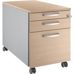 Schäfer Shop Select Rollcontainer 126, 1 Schublade, HR- & Utensilienauszug, runde Griffe, weißalu/Eiche-Dekor Schäfer Shop Select Rollcontainer 126, 1 Schublade, HR- & Utensilienauszug, runde Griffe, weißalu/Eiche-Dekor