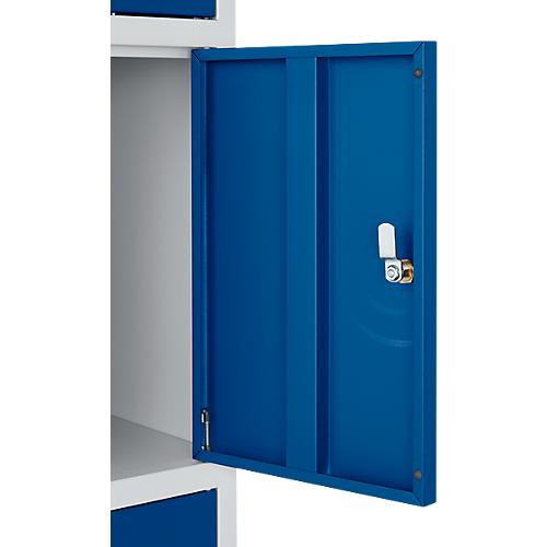 Schäfer Shop Select Schließfachsäule S5, mit Zylinderschloss, weißalu/enzianblau